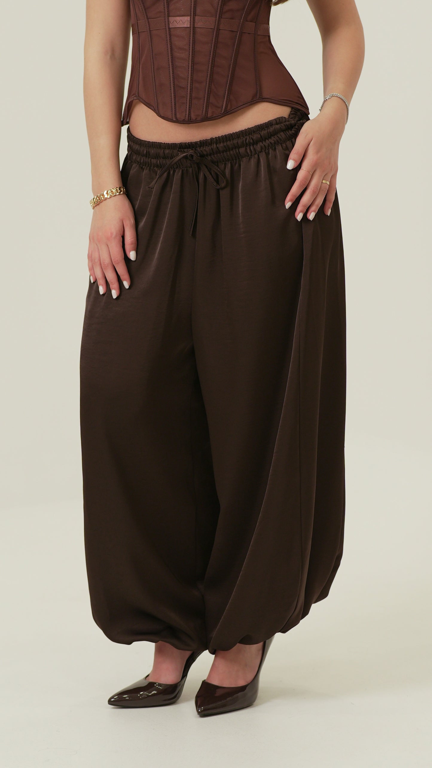 Pantalone Ballon in raso