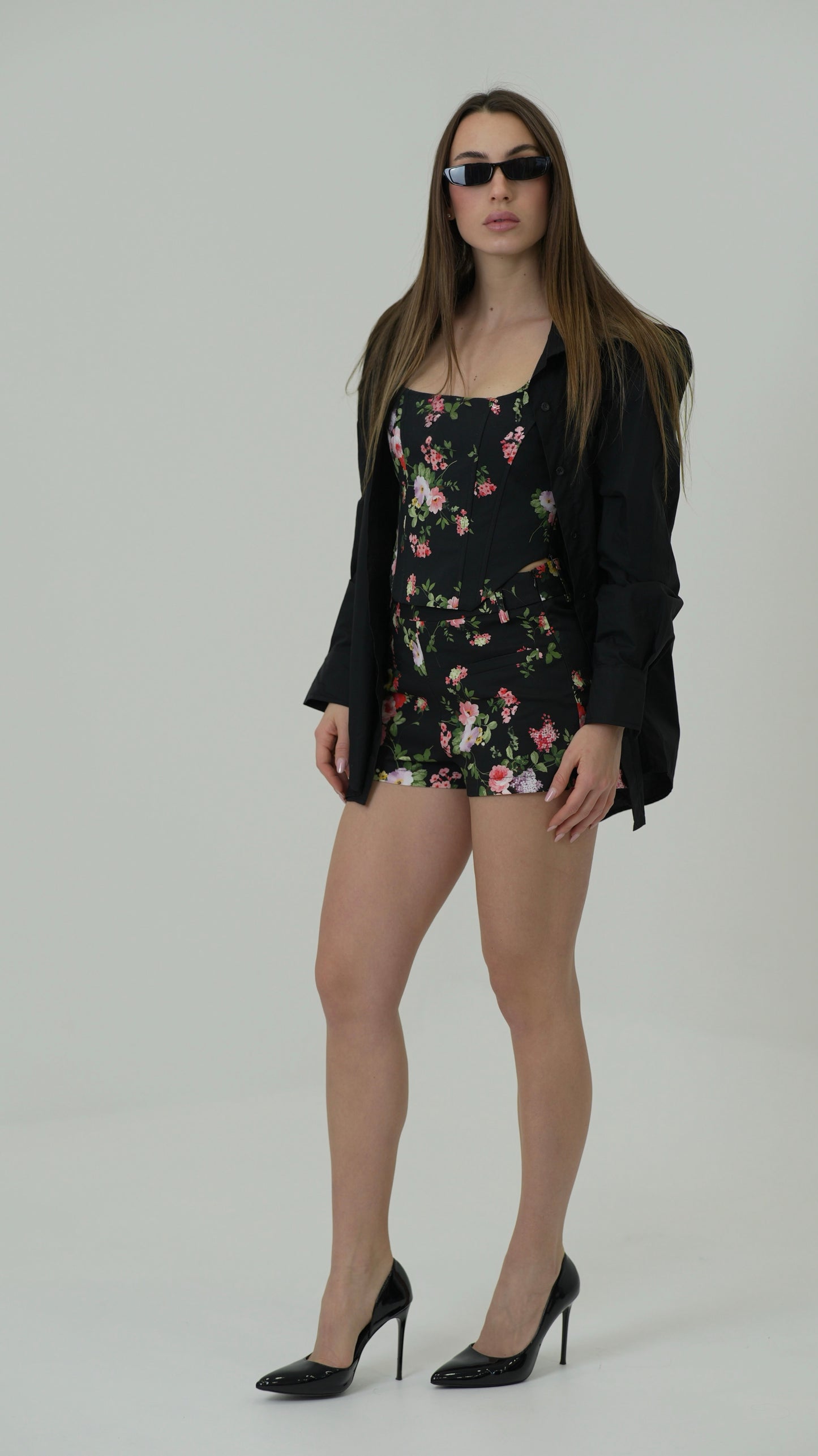 Shorts Flowers (Nero)