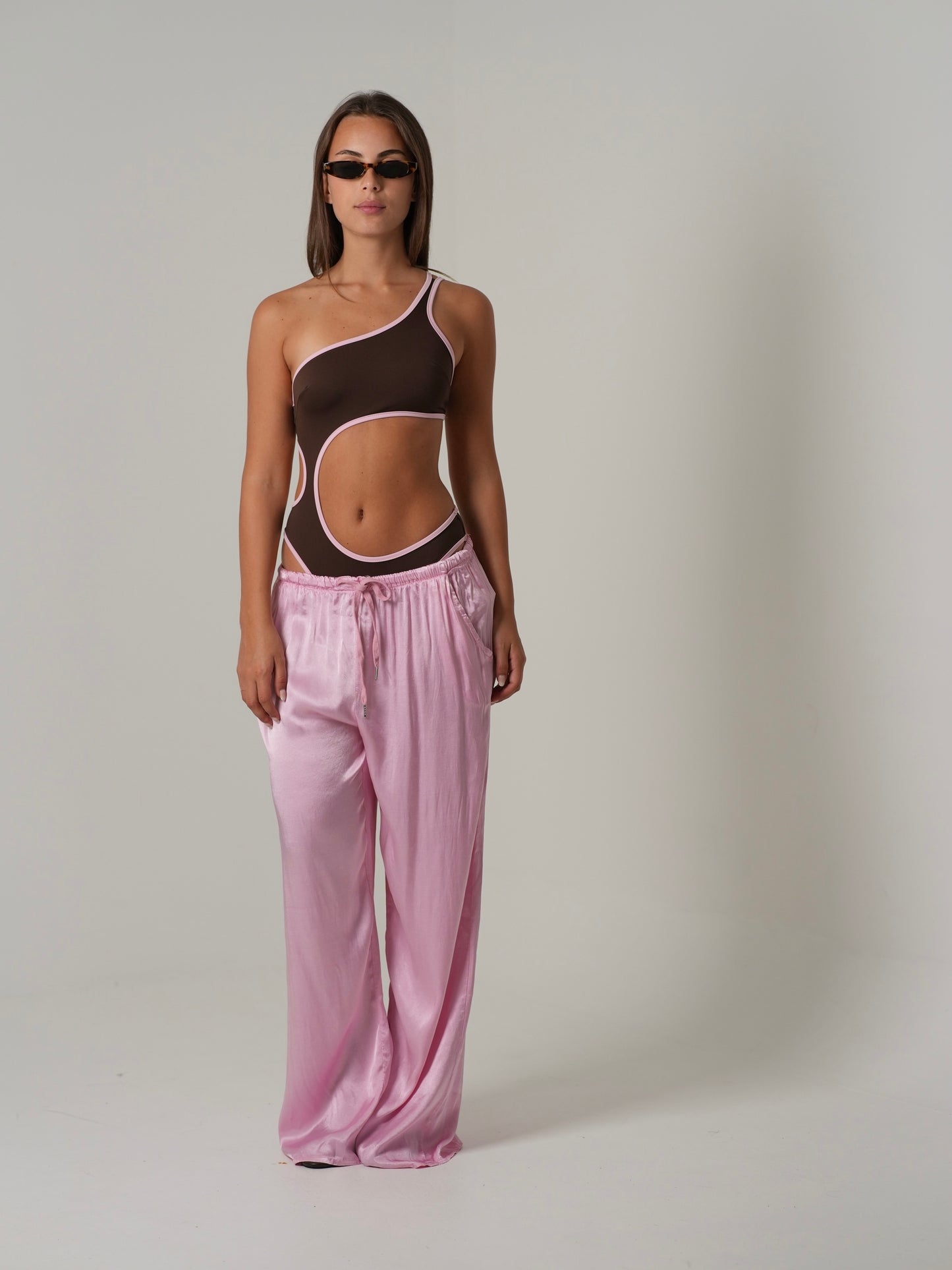 Pantalone di raso (beige)