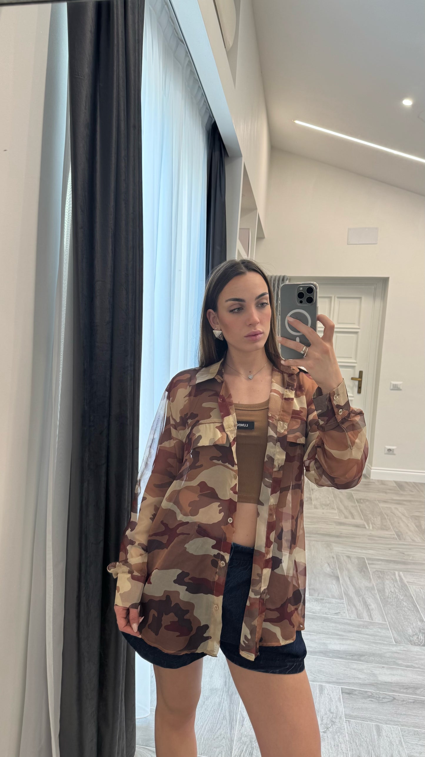 Camicia Mimetica marrone