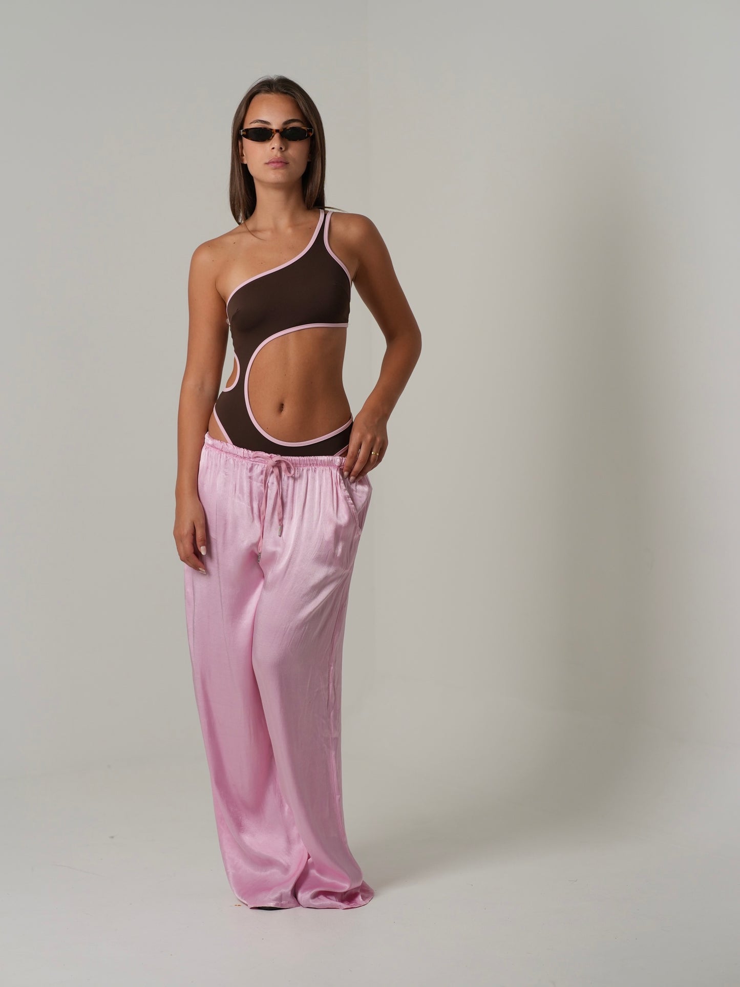 Pantalone di raso (beige)