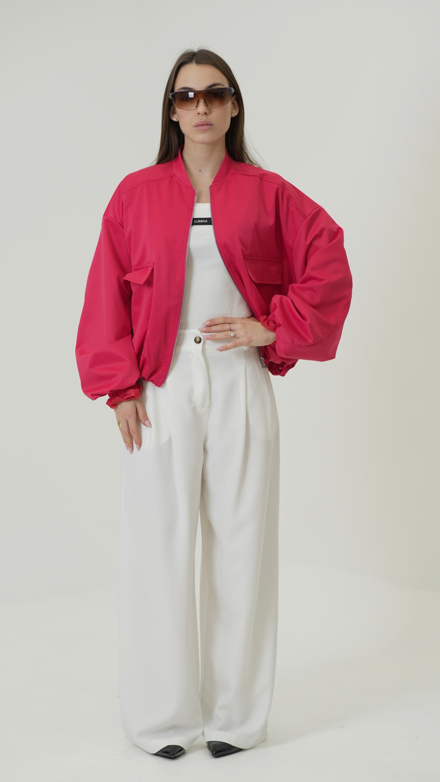Pantaloni Gaia (bianchi)