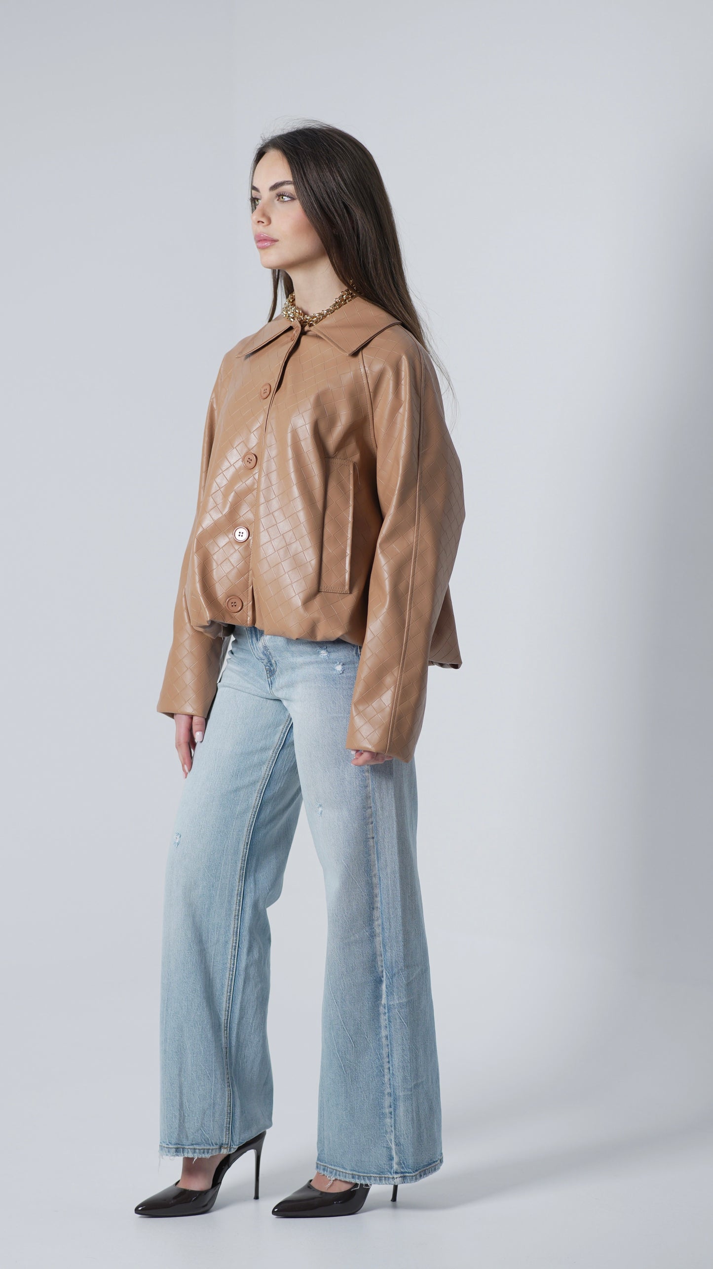 Bomber Bottega (cammello)