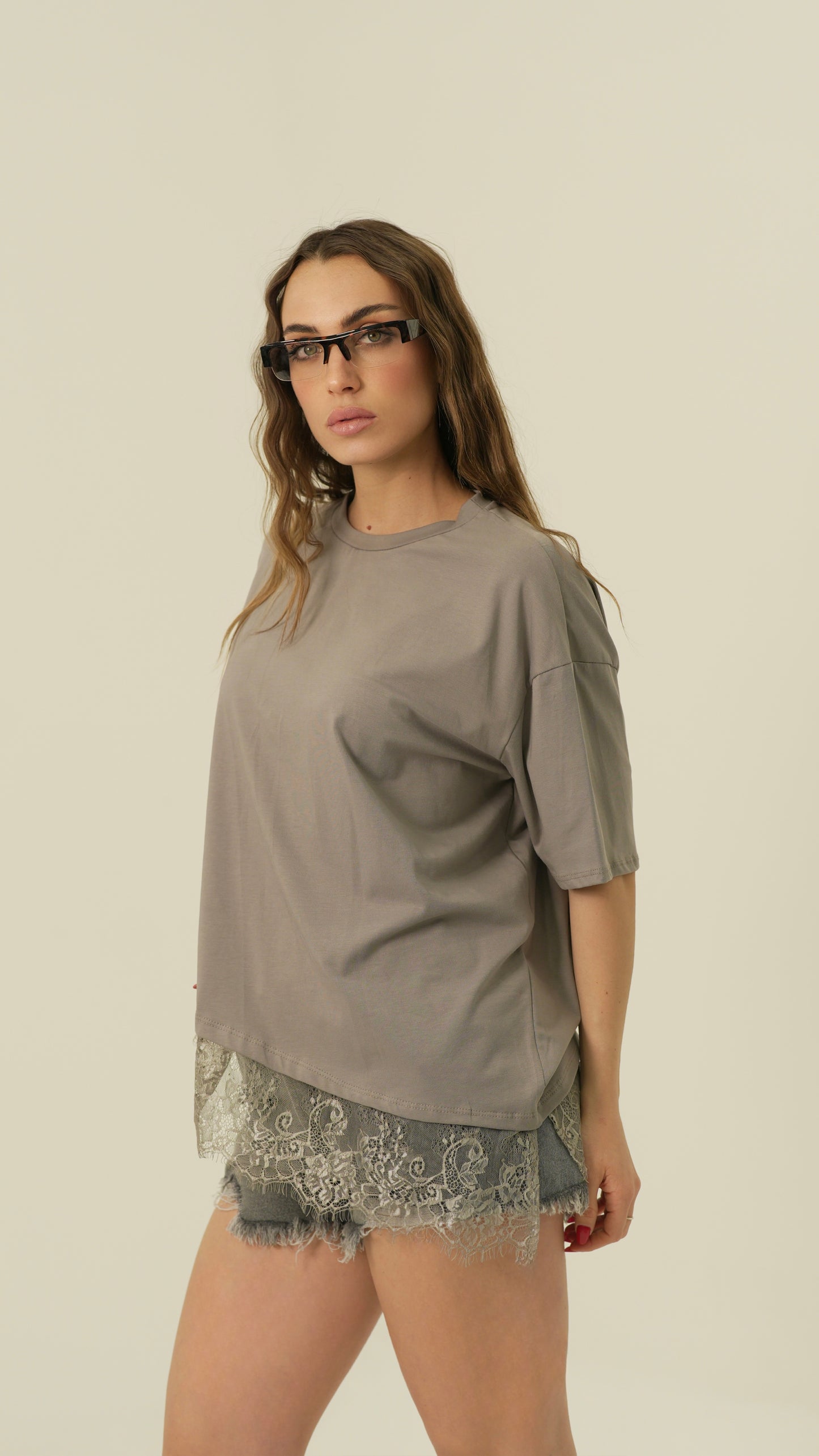 T-shirt in pizzo