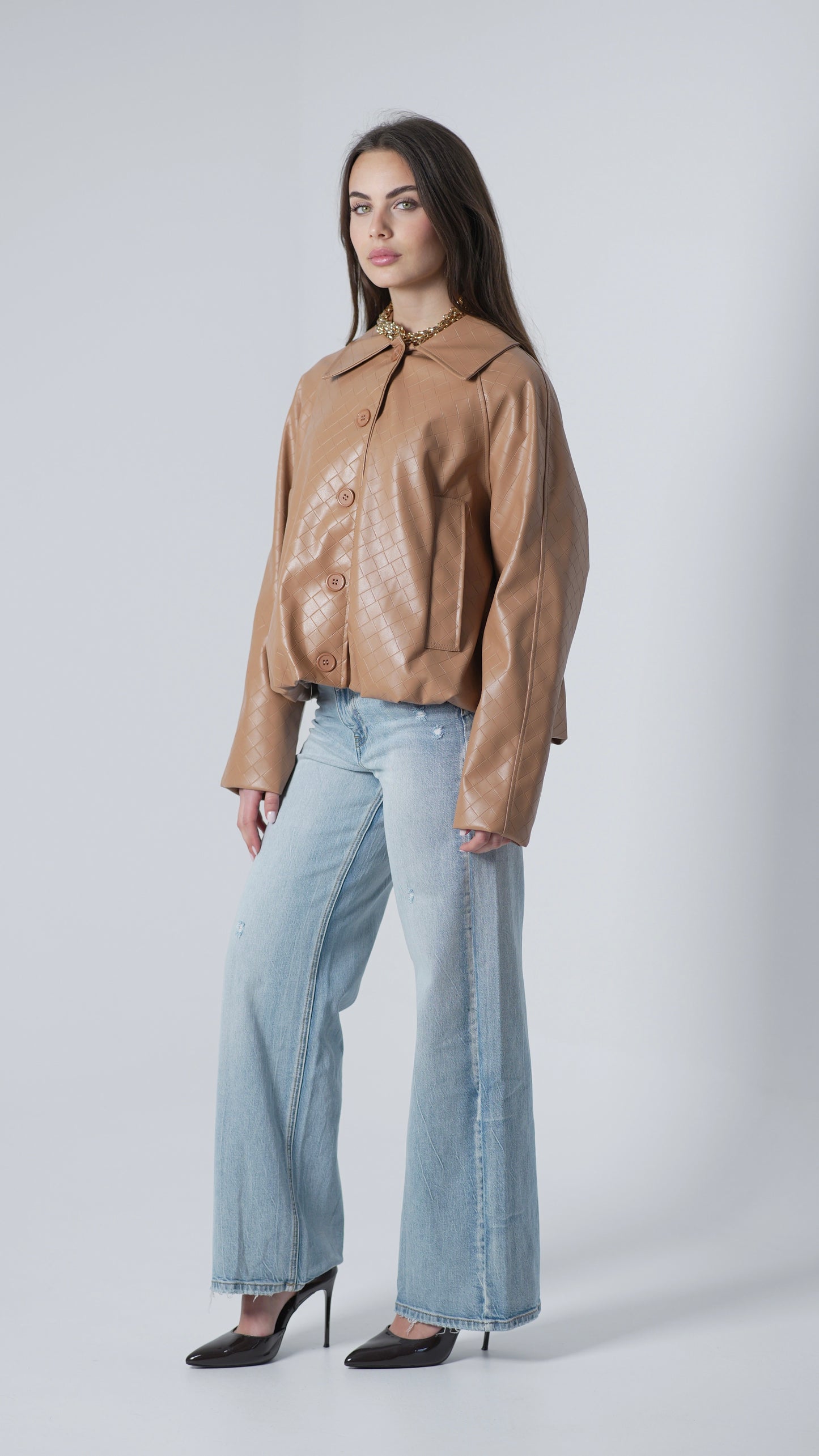 Bomber Bottega (cammello)