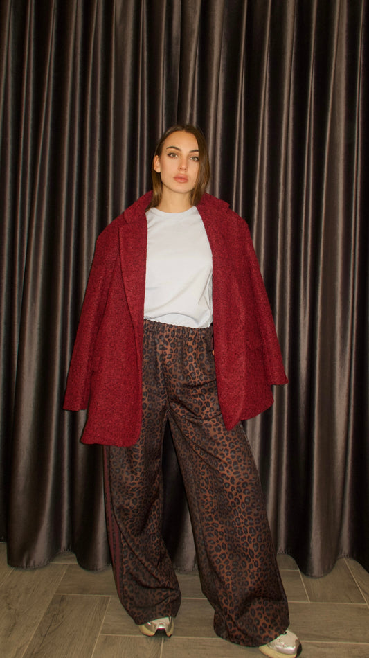 Pantaloni Lilli Maculati riga rossa