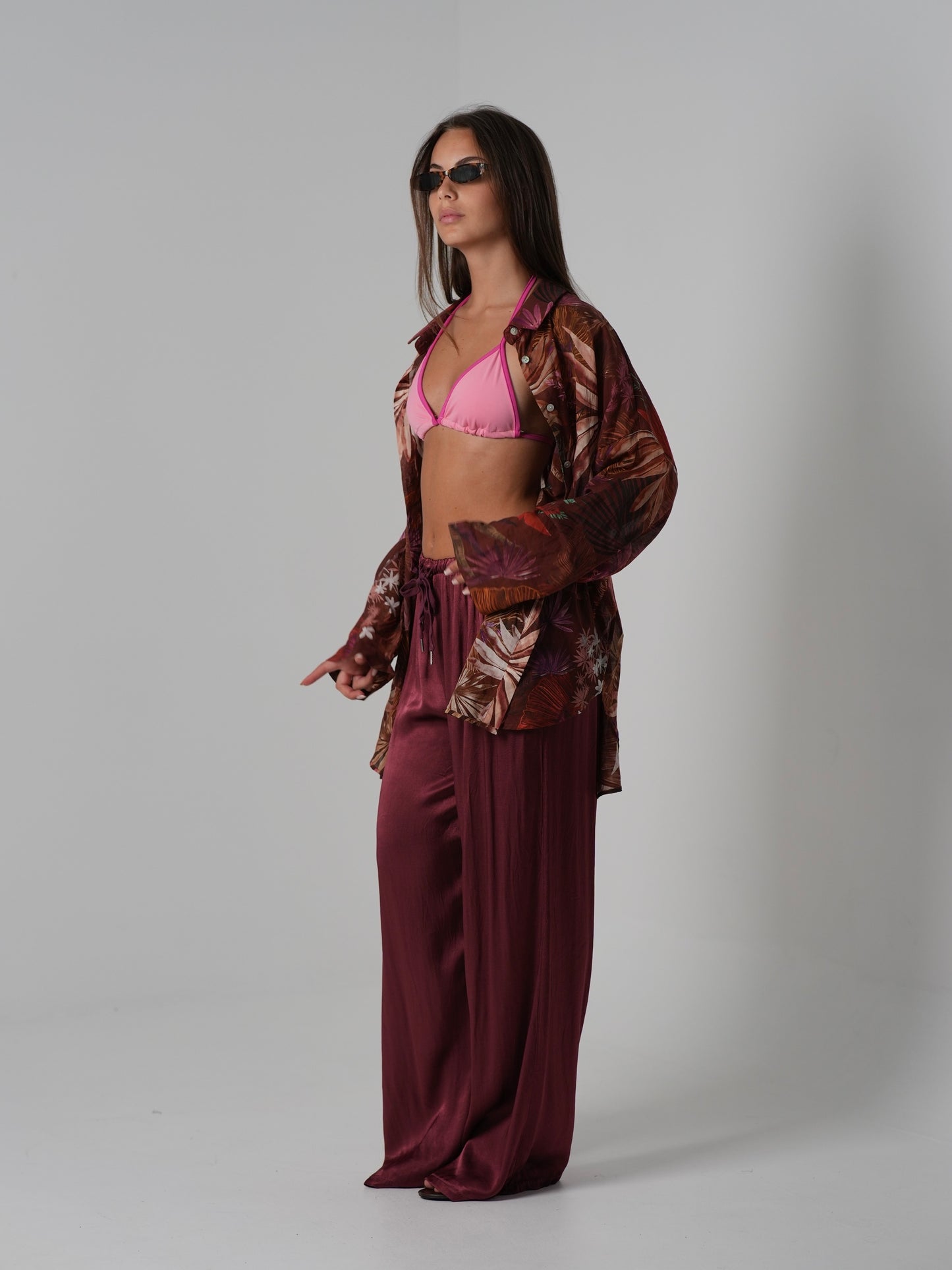 Pantalone di raso (beige)