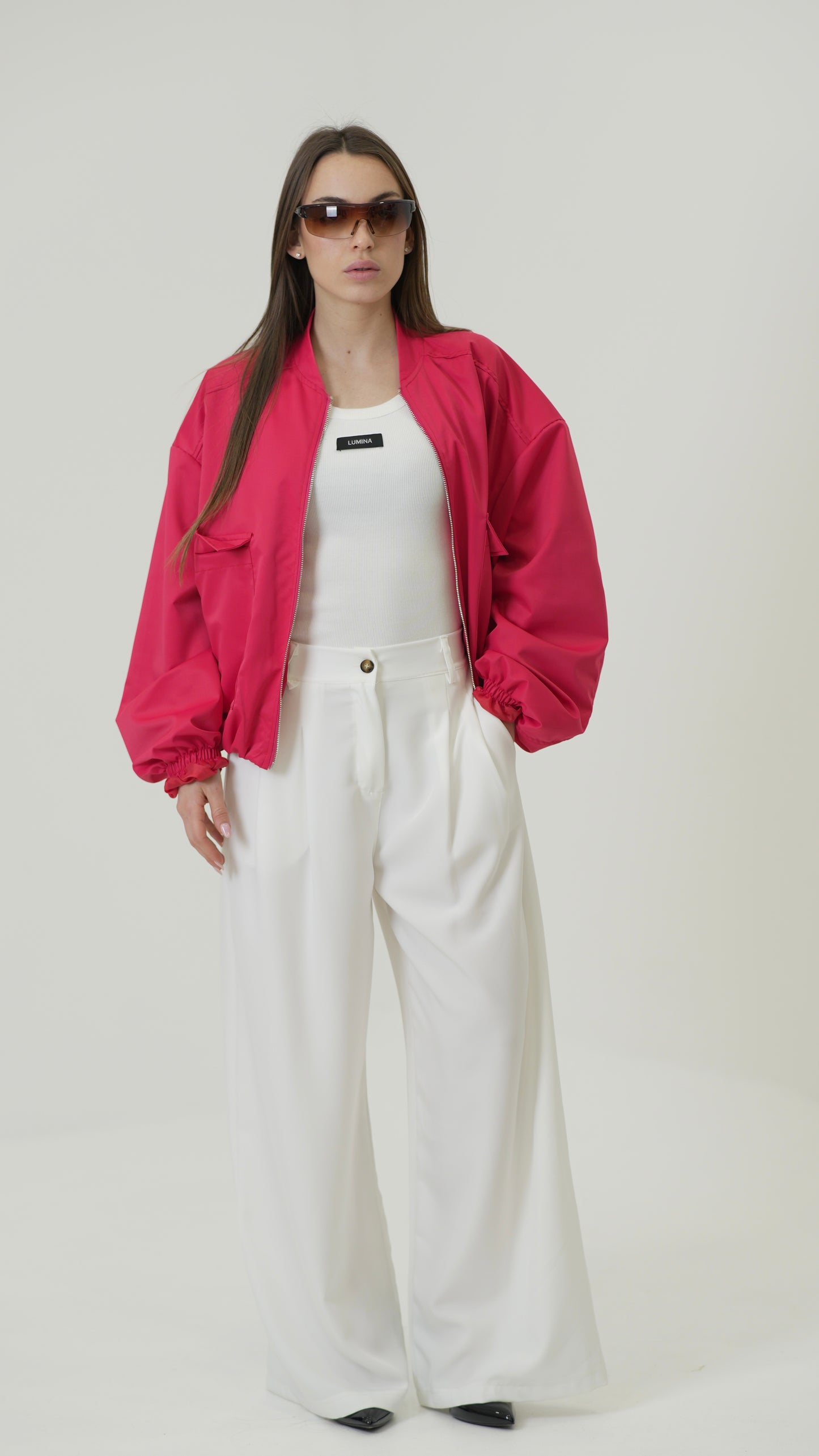 Pantaloni Gaia (bianchi)