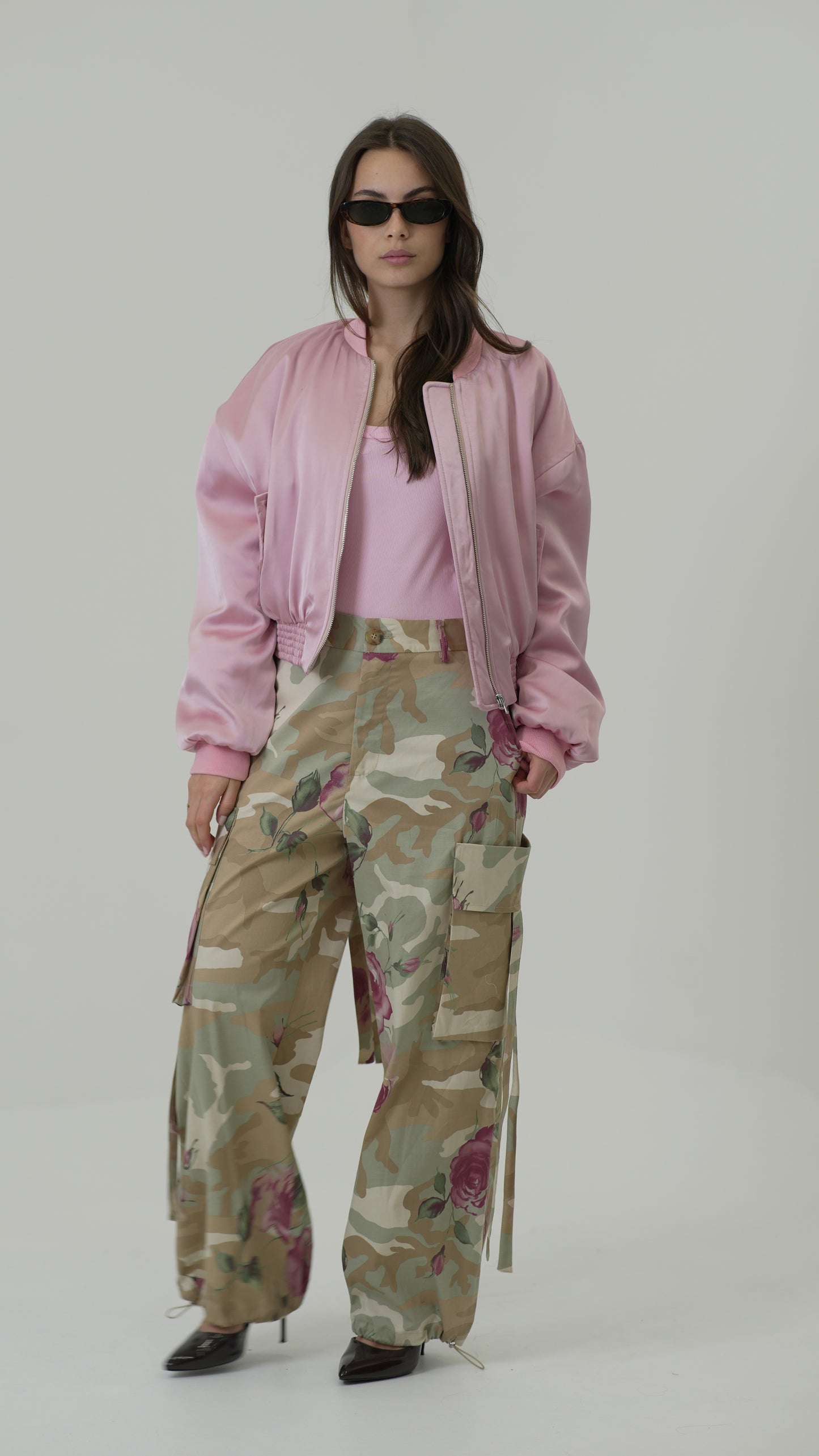 Pantalone Mimetico con rose