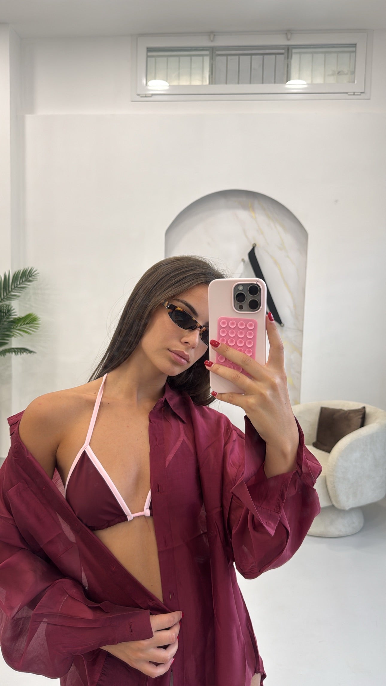 Camicia in seta (rosa)