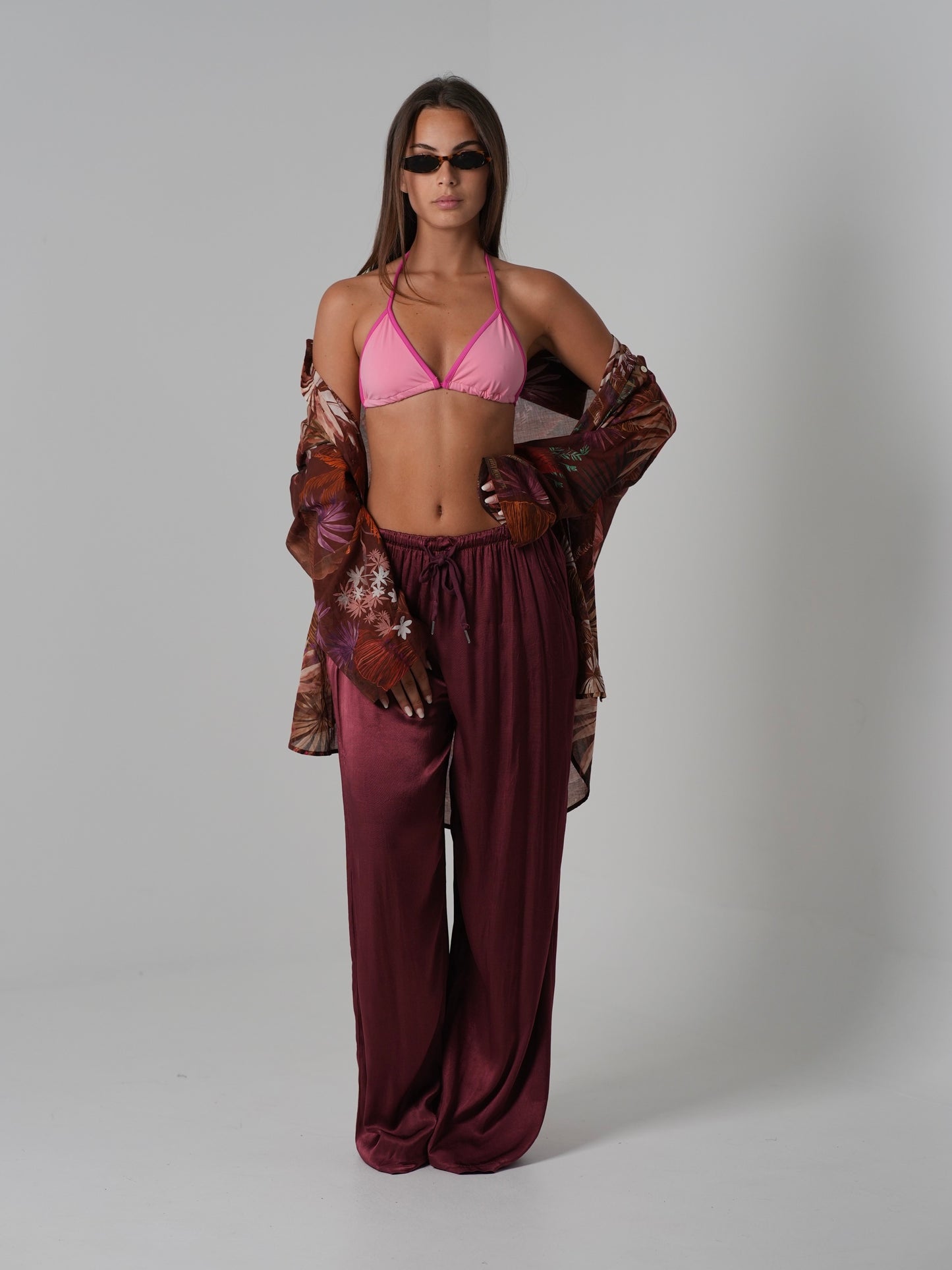 Pantalone di raso (beige)