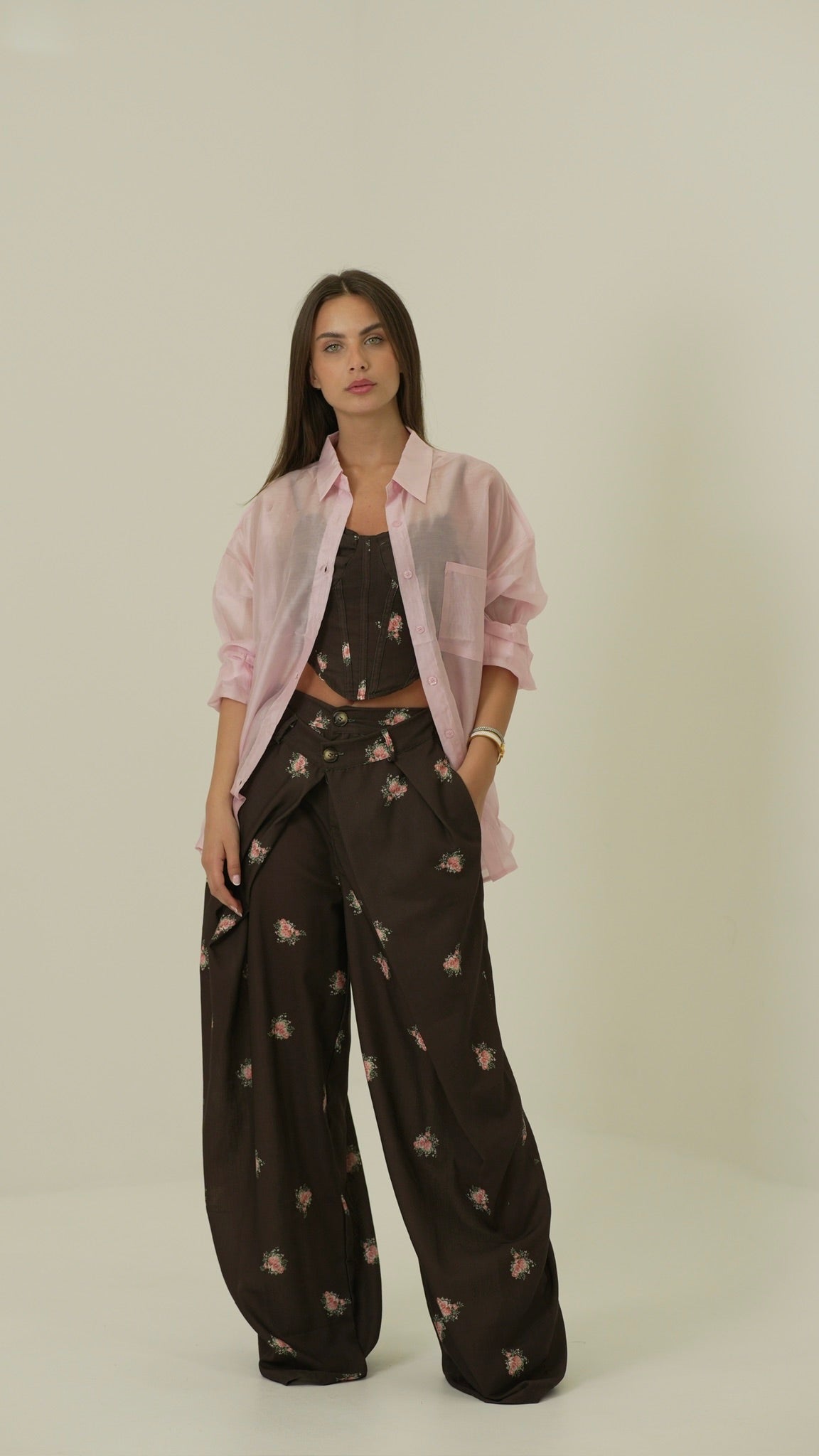 Camicia in seta (rosa)