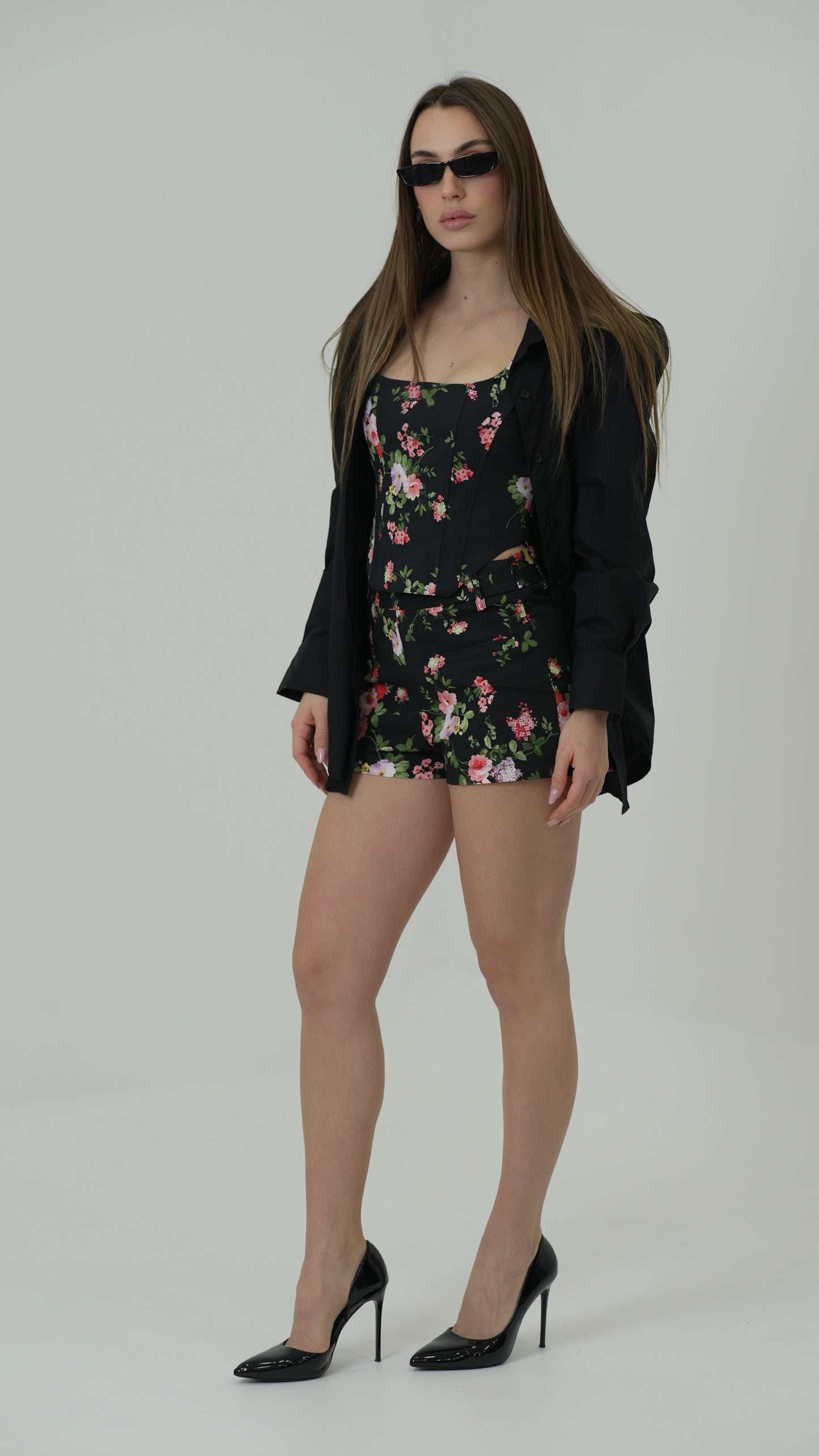Shorts Flowers (Nero)