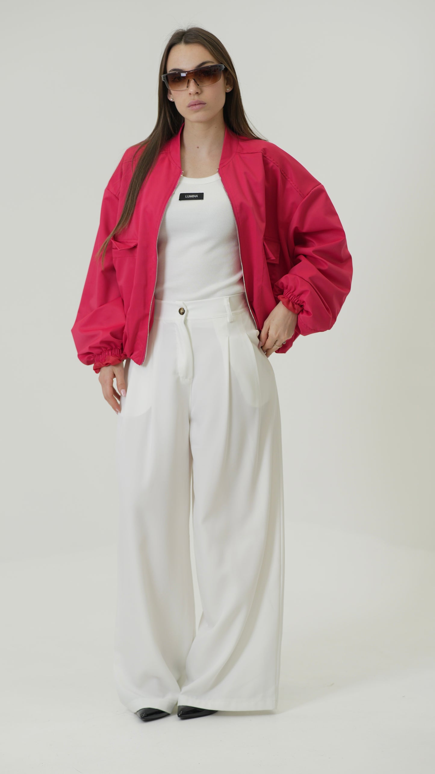 Pantaloni Gaia (bianchi)