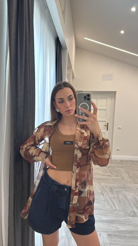 Camicia Mimetica marrone