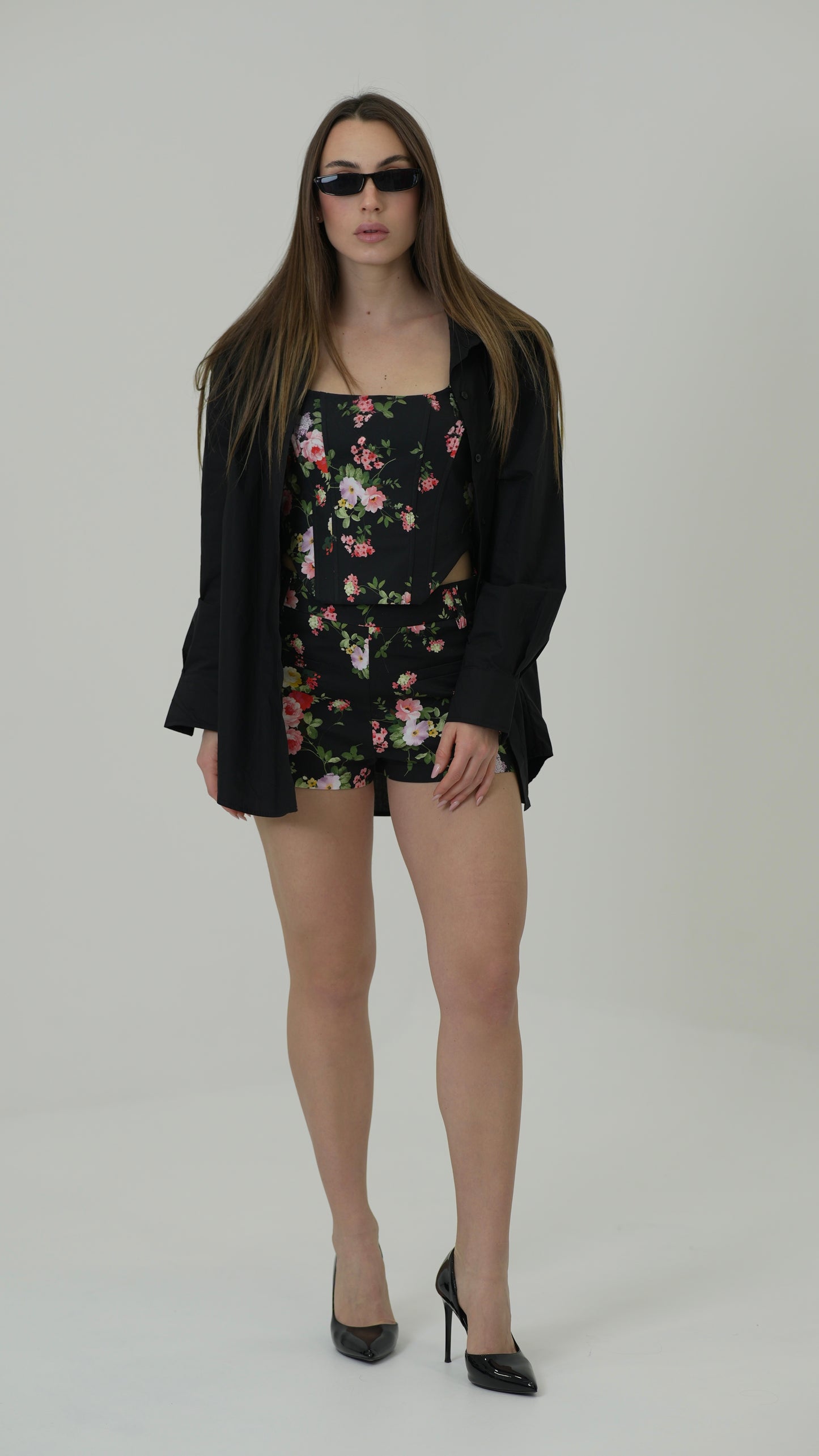 Shorts Flowers (Nero)
